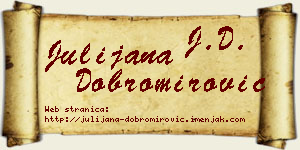 Julijana Dobromirović vizit kartica